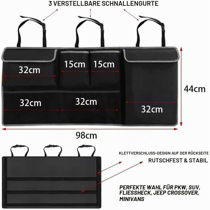 MEISHANG Auto Kofferraum Organizer, Aufbewahrungstasche, Kofferraumtasche, Autoorganisator, Autositz