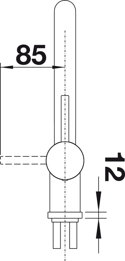 BLANCO LINUS-F Küchenarmatur, metallische Oberfläche, chrom, Hochdruck, Vorfenster, 1 Stück, 514025