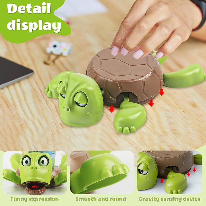 2 Stück Turtle Coaster, 3D-Gedruckter Schildkröten-Untersetzer,lustigem Gesicht Schildkröte Coasters