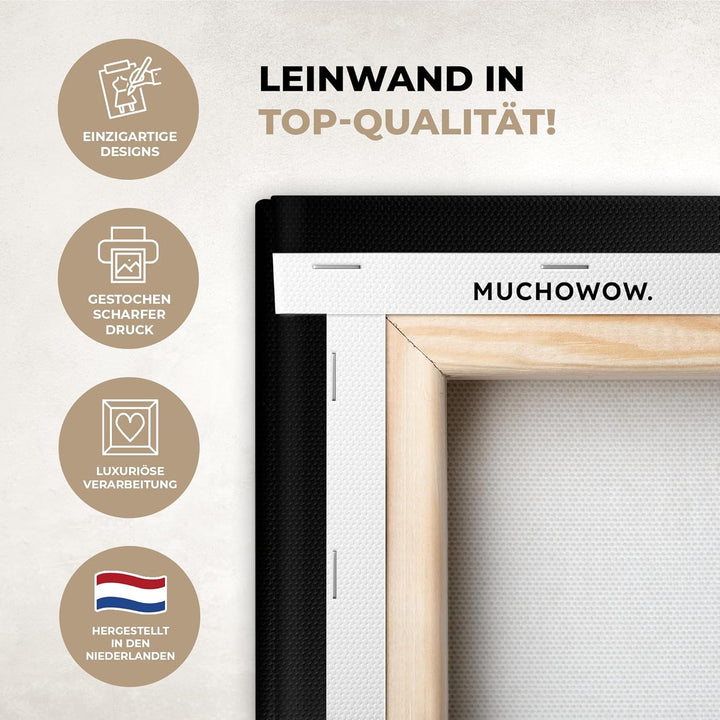 MuchoWow© Leinwandbild Gross 120x80 cm XXL Dekoration Wohnzimmer Bilder Pictures Wall Decoration Liv
