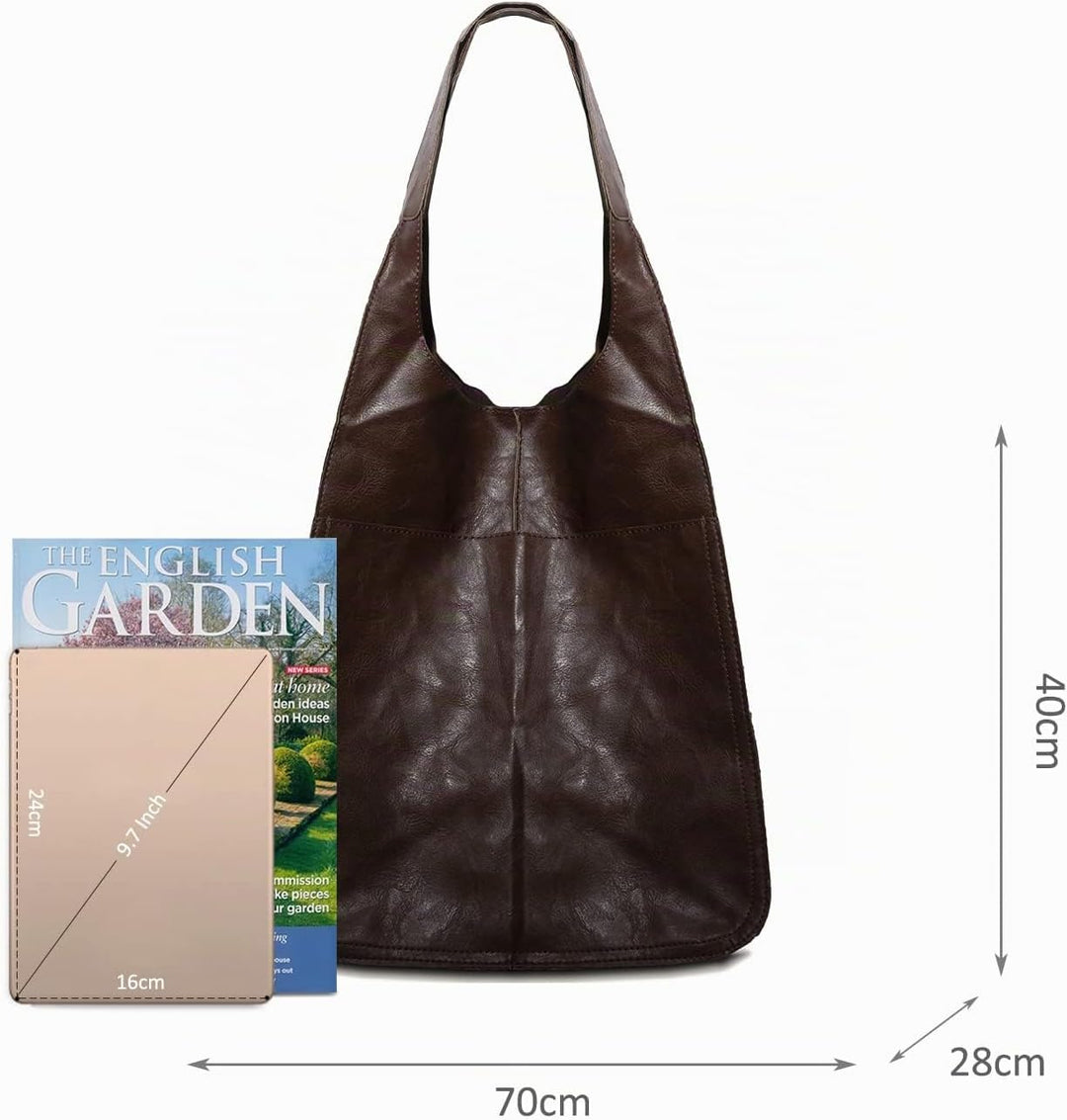 NICOLE &amp; DORIS Frauen Tasche Gross Schultertasche Shopper Weiche Ledertasche Leichte Tote Tasche Hob