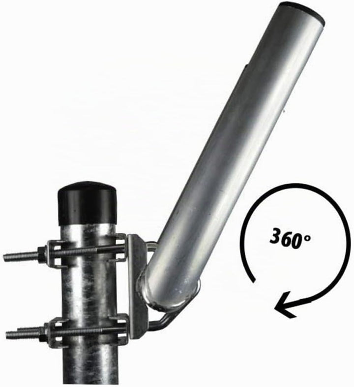SkyRevolt Duo-Wand-Halter 25cm Rohr 40mm Doppel-Mastausleger zweifacher SAT Mast Ausleger U-Halter f