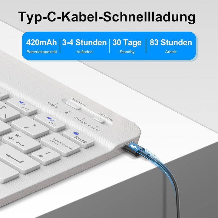 Hülle mit Tastatur für Xiaomi Pad 8/8 Pro/ 7/7 Pro (2026/2025) 11.2 Zoll Rosa Rosa, Rosa Rosa