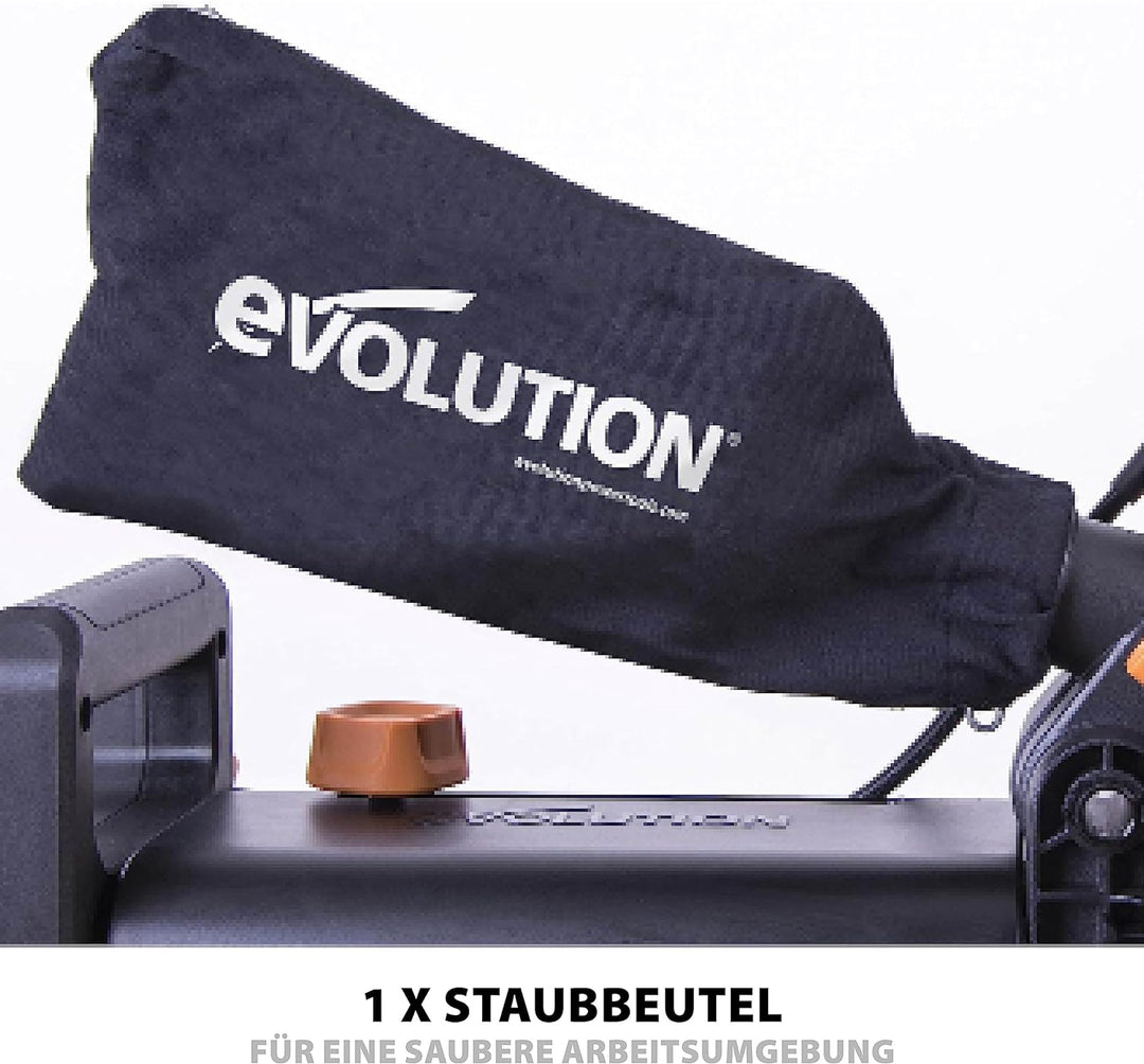Evolution Power Tools R210SMS Zubehörpaket für Gehrungssägen, inkl. 2 Klemmen, Staubbeutel und Sauga