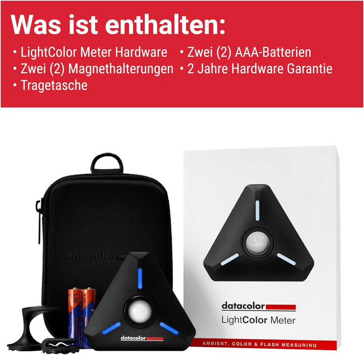 Datacolor LightColor Meter – Bluetooth-fähiges Licht- & Farbtemperaturmessgerät für Fotografie, Vide