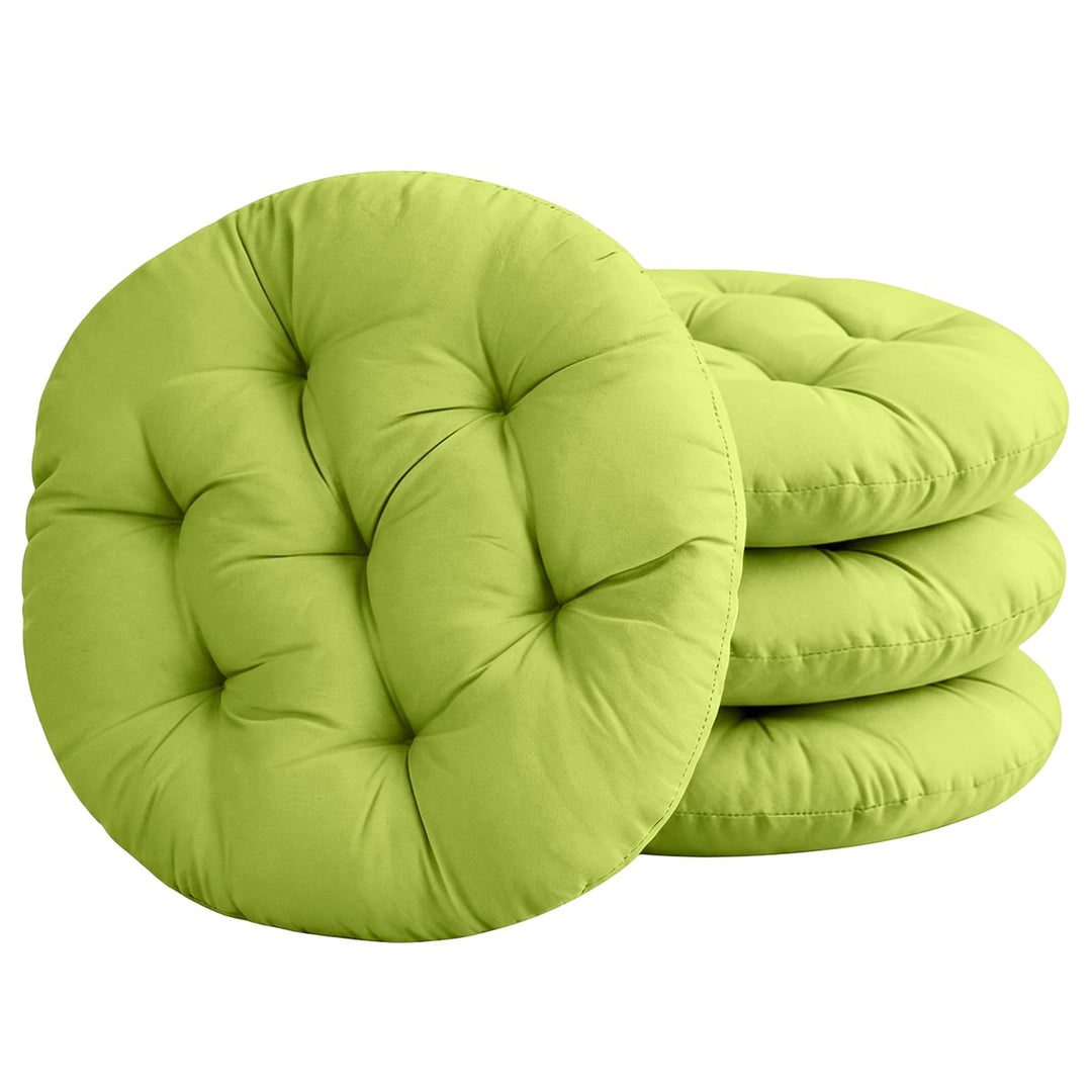 4er Set Stuhlkissen Rund, 40cm Bequemes Sitzkissen Gefüllte Sitzkissen, Runden Bodenkissen Stuhlaufl