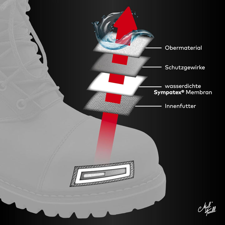 Mycl Turell Stylische Carolina Motorradstiefel für Damen - Wasserdichte, Rutschfeste und Langlebige