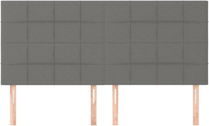 vidaXL Kopfteil 4 STK., Bettkopfteil mit Holzbeinen, Höhenverstellbar Polsterkopfteil für Bett, Bett