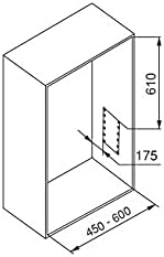 Emuca - Kleiderlift für Schrank, Ausziehbarer Kleiderlift 450-600mm Breite, Schrankinnenseiten Monta
