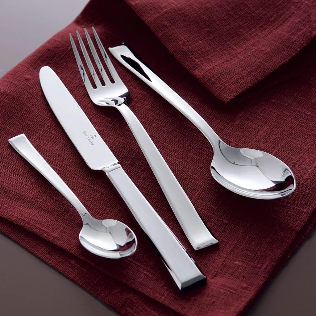 Villeroy & Boch – Victor Besteckset 68 teilig für 12 Personen Silber/Platin, Spülmaschinenfest, Rost
