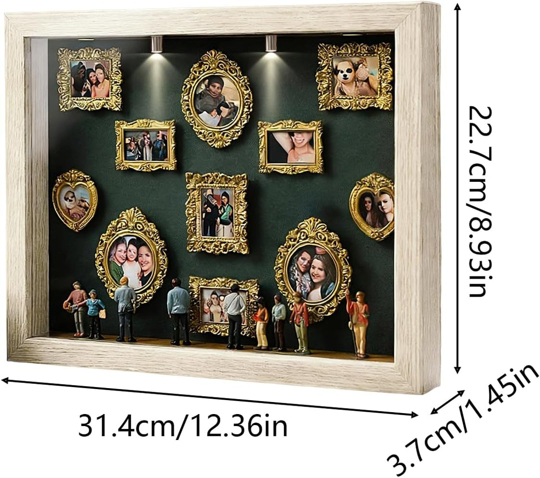 Mini Museum Bilderrahmen Personalisiert„Museum of Us“, 3D Bilderrahmen Personalisiert Mit Fotos- DIY