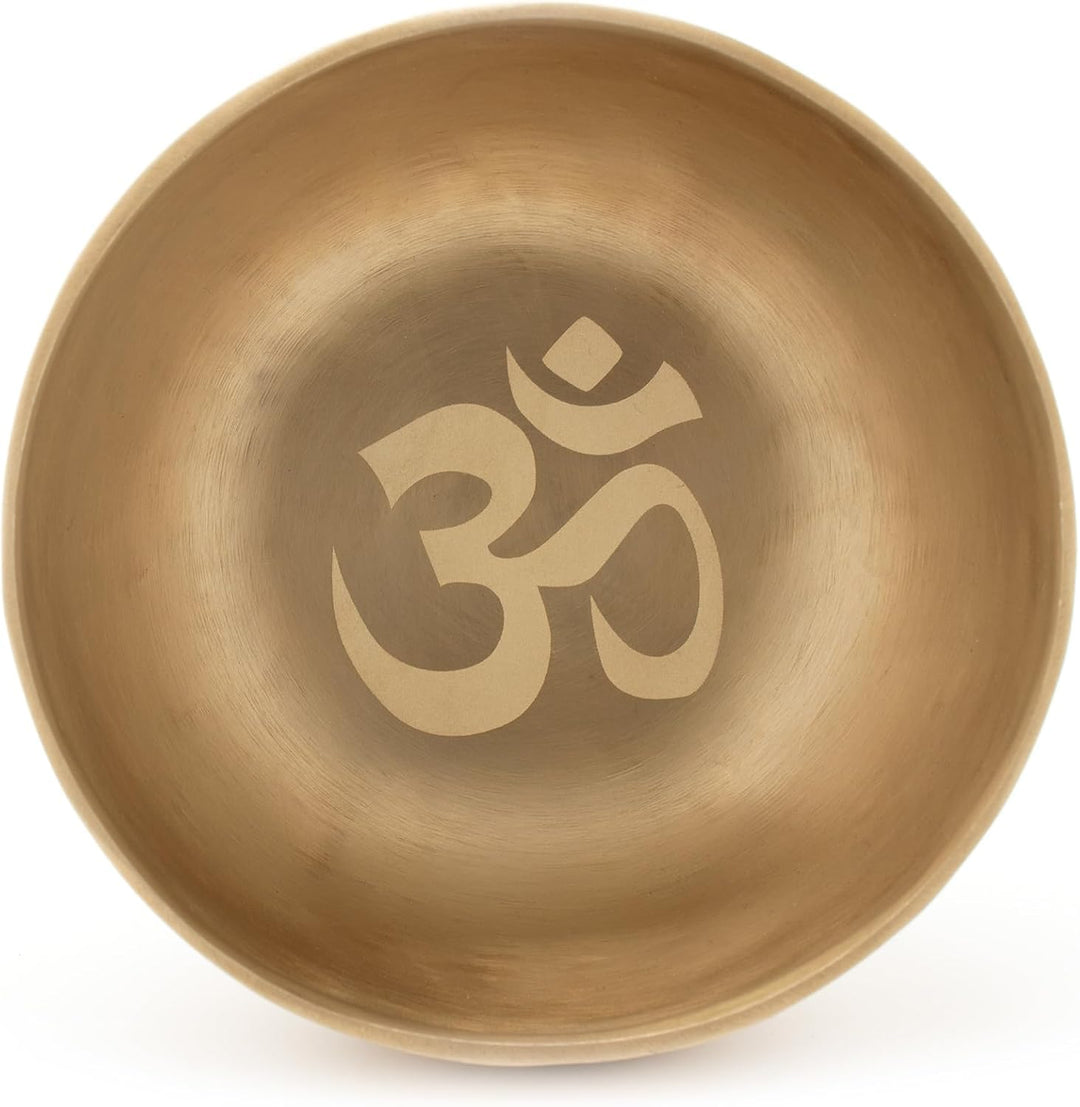 Tibetische Klangschale ca. 350g mit OM-Gravur – Handgeschmiedet in Nepal – Fair Trade – Für Meditati