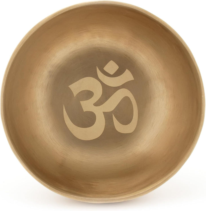 Tibetische Klangschale ca. 350g mit OM-Gravur – Handgeschmiedet in Nepal – Fair Trade – Für Meditati