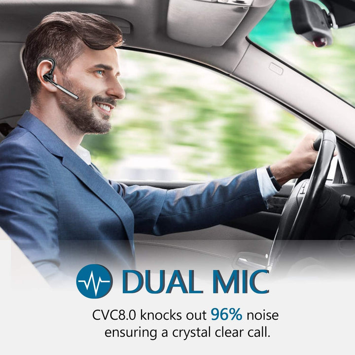 Conambo K18 Headset Bluetooth V5.1, CVC8.0 Geräuschunterdrückung mit Zwei , 16-Stunden Gesprächszeit