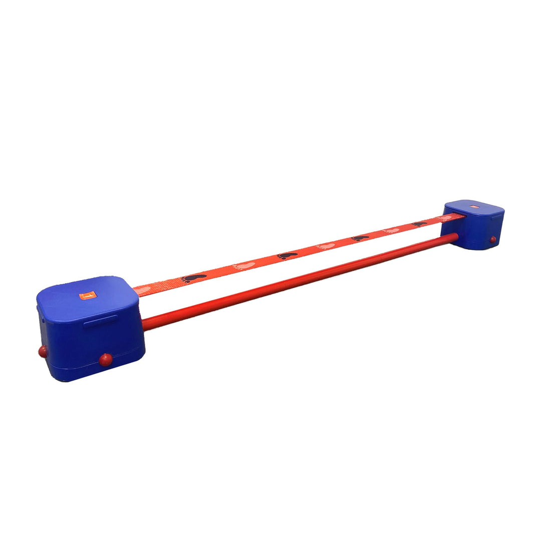 Slackline für Kinder, zur Entwicklung von Gleichgewicht und Koordination, Blau und Rot
