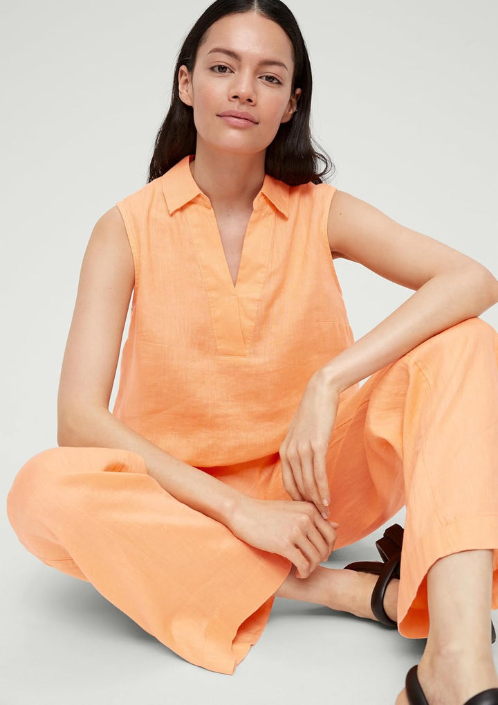 s.Oliver Damen Bluse ärmellos 38 Orange 2115, 38 Orange 2115
