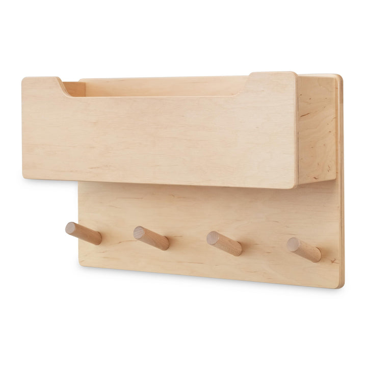 Ehrenkind® Kindergarderobe | Aus robusten Holz | Garderobe Kinder | Klein Natur Kleiderhaken Kinder