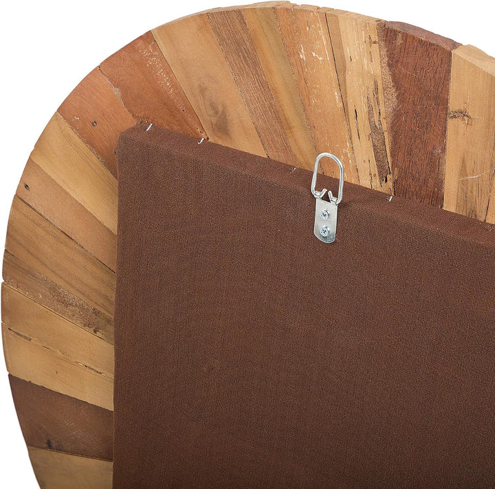 Wanddekoration Teakholz hellbraun / dunkelbraun rund ø 60 cm Modern Morelia