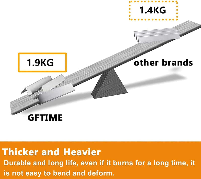 GFTIME 38,9cm Flavorizer Bar 7635 für Weber Spirit I E210/220 & II E210/S210 (mit vorderen Brennerkn