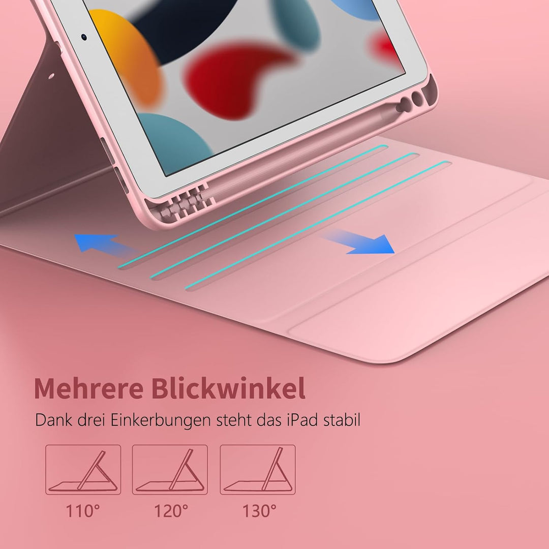 TQQ Tastatur Hülle für iPad 10.2 Zoll (9/8/7 Generation), für iPad Air 3rd und iPad Pro 10.5, Wieder
