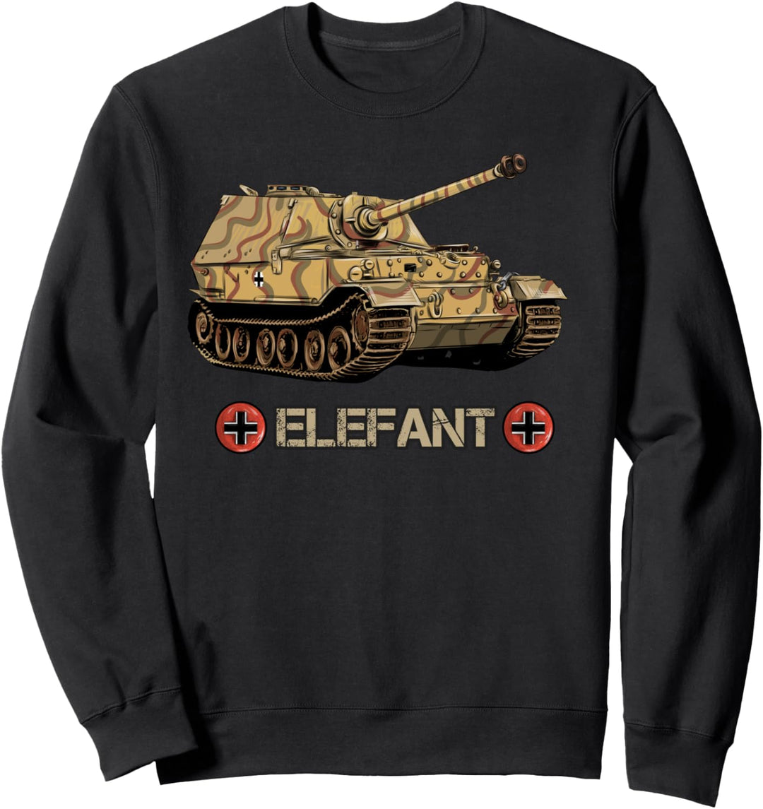 2. Weltkrieg Deutscher Panzer-Zerstörer Elefant Sd.Kfz.184 Sweatshirt