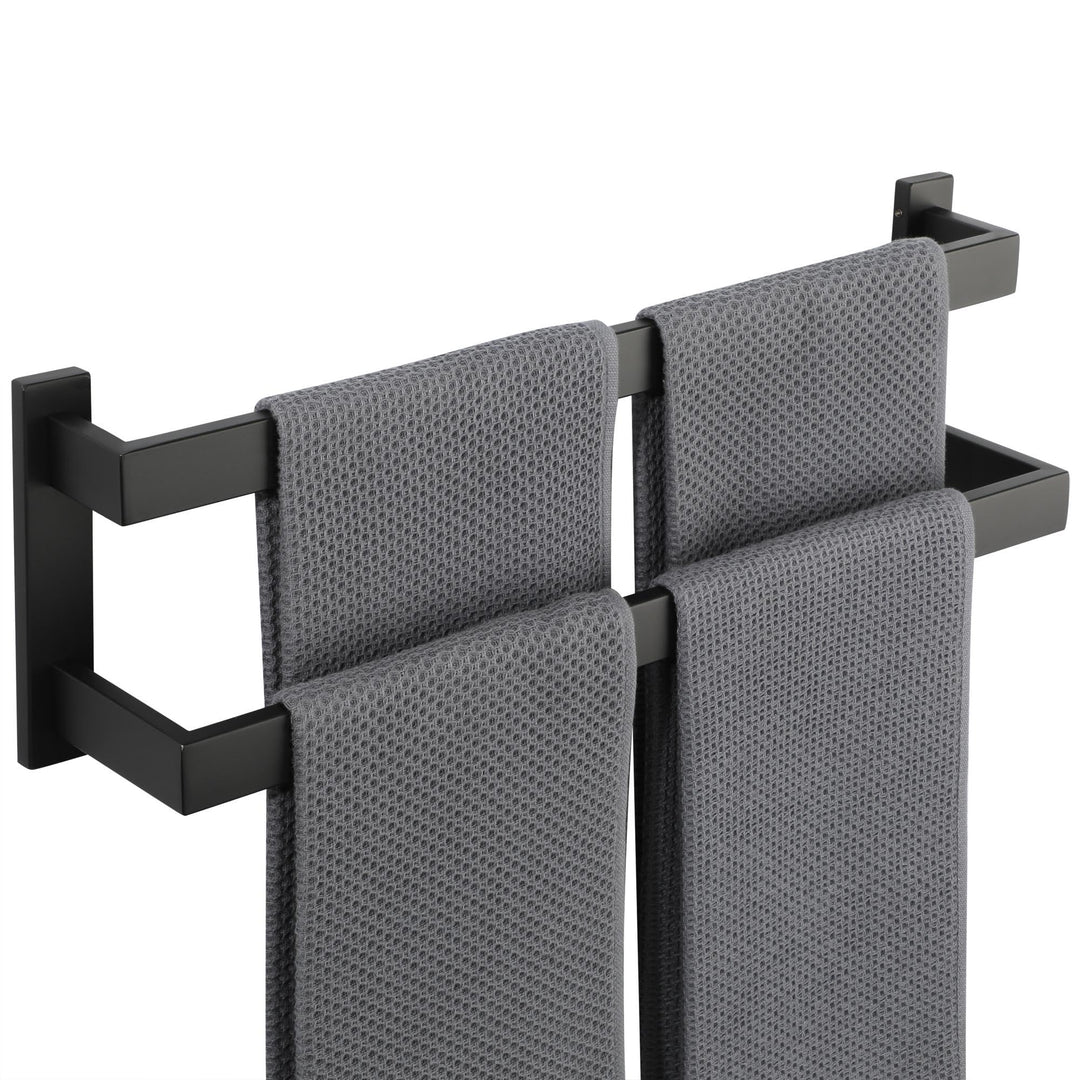 SAYAYO Handtuchhalter Schwarz Handtuchstange 50cm Multilayer Gästehandtuchhalter Wandmontage Edelsta