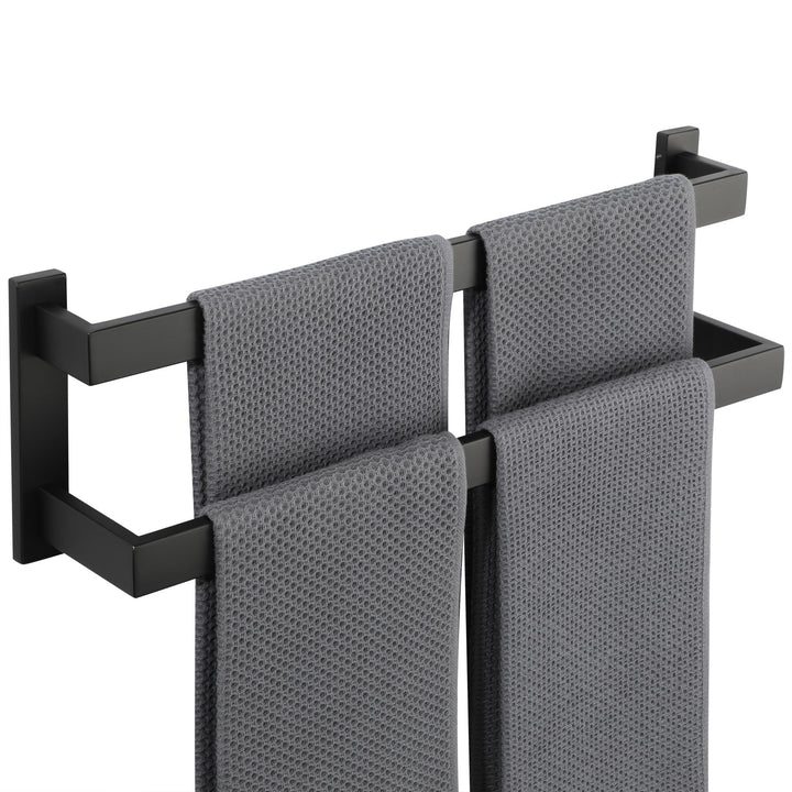 SAYAYO Handtuchhalter Schwarz Handtuchstange 50cm Multilayer Gästehandtuchhalter Wandmontage Edelsta