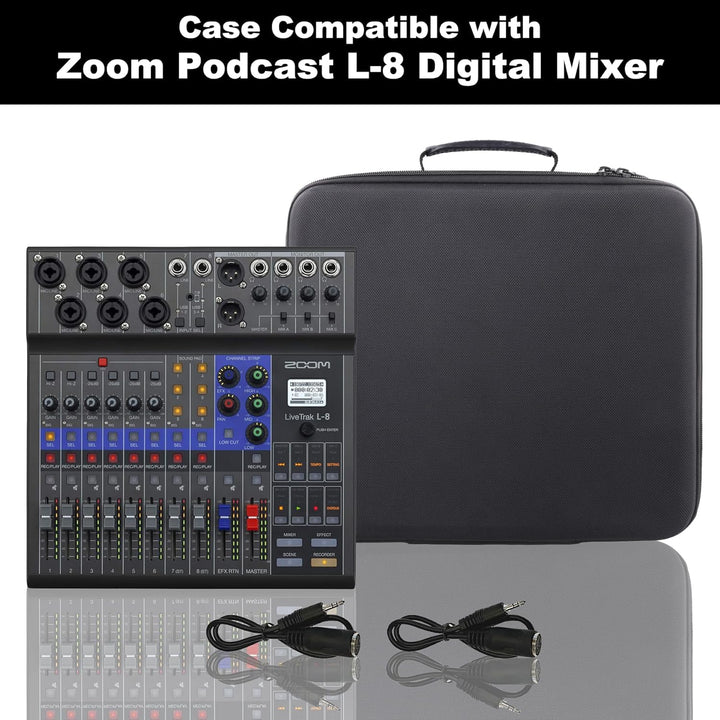 co2CREA Hart Reise Schutz Hülle Etui Tasche für Zoom LiveTrak Podcast L-8 Digital Mixer/Recorder, Nu