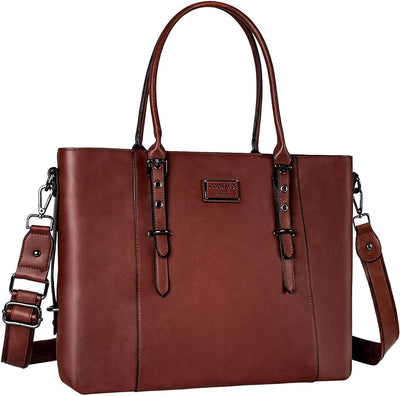 MOSISO Laptop Tasche (15-16 Zoll),PU Leder Umhängetasche Tragetasche Aktentasche Handtasche Kompatib