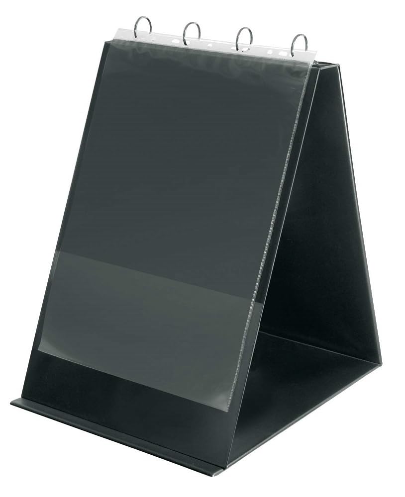 VELOFLEX 4133280 - Tisch-Flipchart DIN A3 Hochformat, inkl. Klarsichthüllen, aus PVC, Tischaufstelle