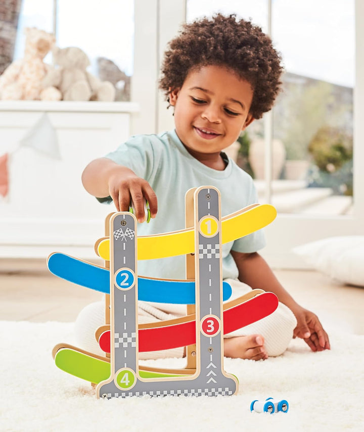 Hape E0438 - Flickflack-Rennbahn, Holzspielzeug