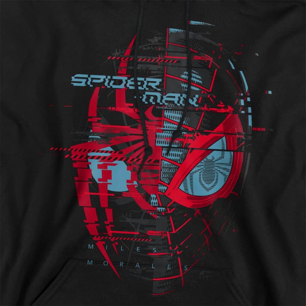 Cotton Soul Marvel Spiderman Glitch Herren-Kapuzenpullover, Schwarz XL Schwarz, XL Schwarz