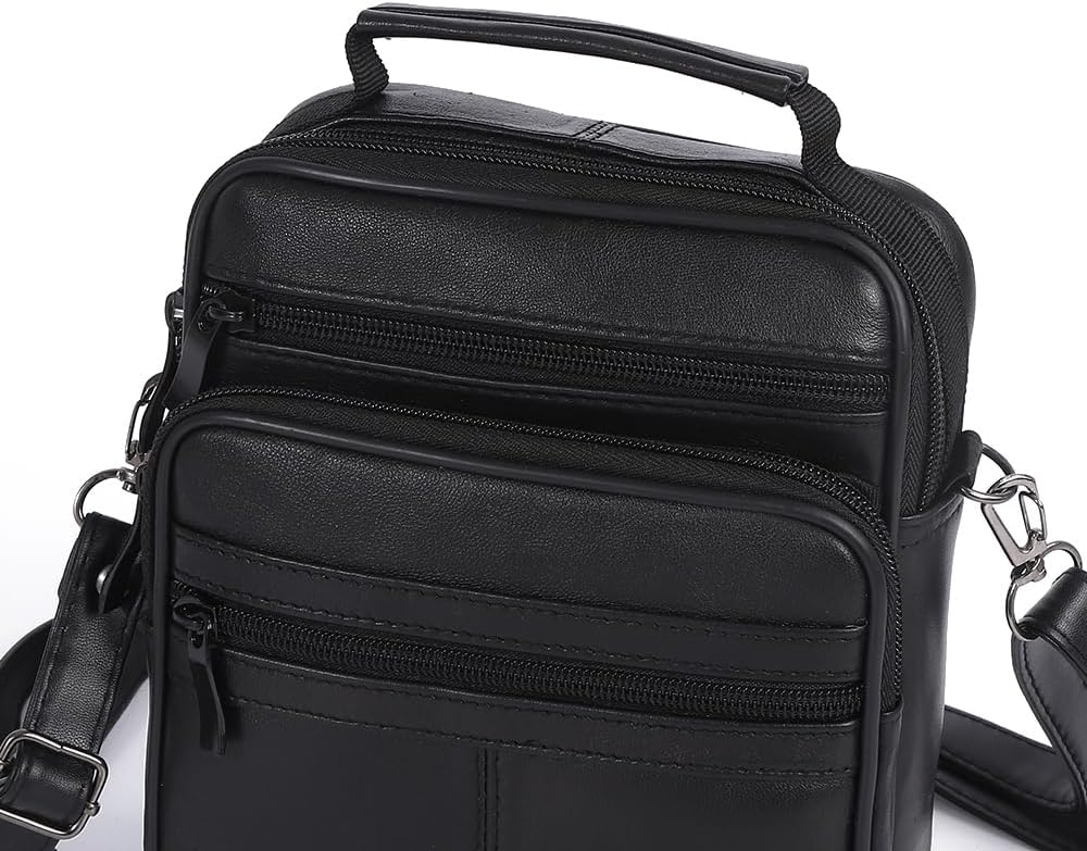 Echt Leder Herren Arbeitstasche Umhängetasche Herrentasche Schultertasche Messenger Flugbegleiter in