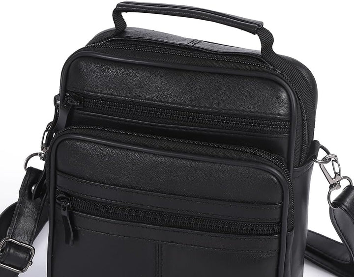 Echt Leder Herren Arbeitstasche Umhängetasche Herrentasche Schultertasche Messenger Flugbegleiter in