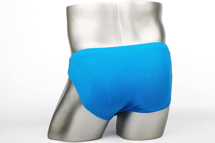 Herren Bikini Slip aus Bambusfaser Weiche Atmungsaktive Komfortable Unterwäsche mit Grossem Beutel,