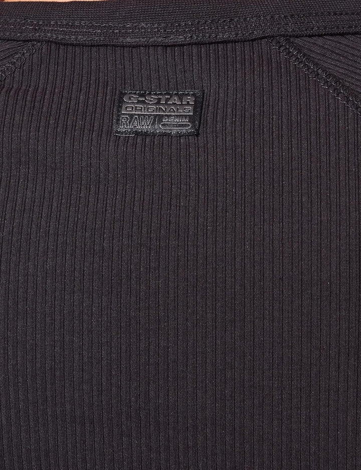 G-STAR Damen Slim Rib R T Ls Wmn Tops XXS Schwarz (Dk Black D23343-d493-6484), XXS Schwarz (Dk Black