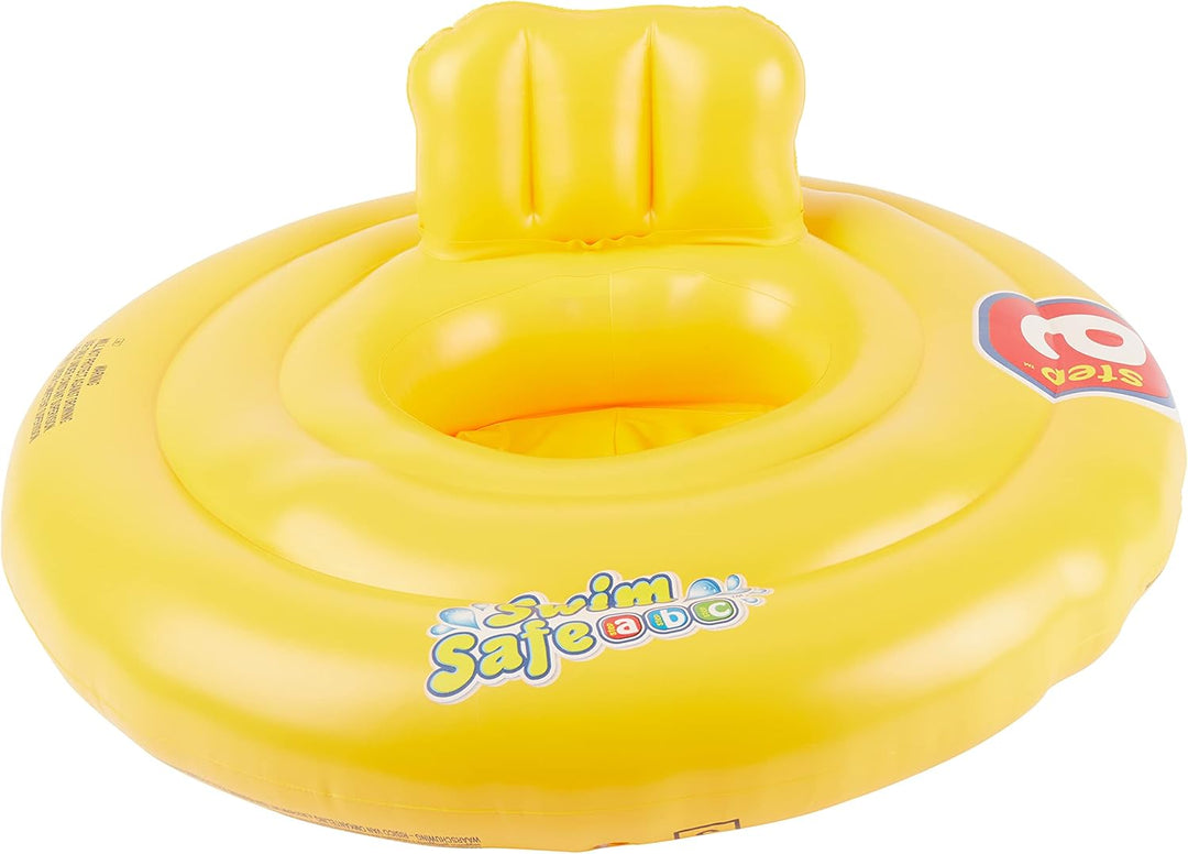 Bieco 22032096 Schwimmring Baby Schwimmhilfe Gelb | Aufblasbar Baby Schwimmring ab 3 Monate | Baby-s