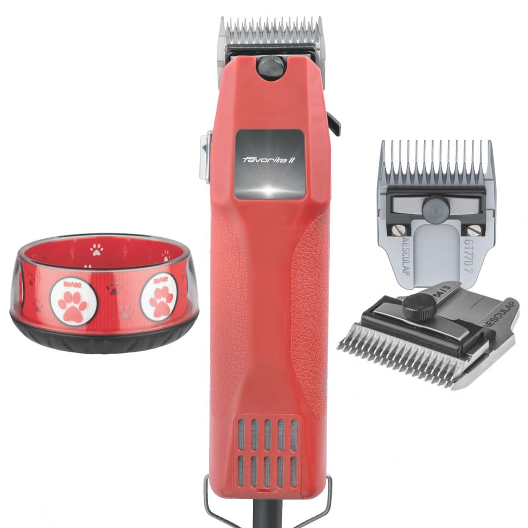 Aesculap EHASO Profi Hundeschermaschine GT-104 / Favorita 2 mit Scherkopf GT 710 1,8 mm + Aufschiebe