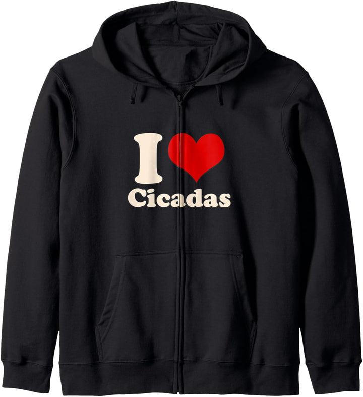 Ich liebe Zikaden Kapuzenjacke