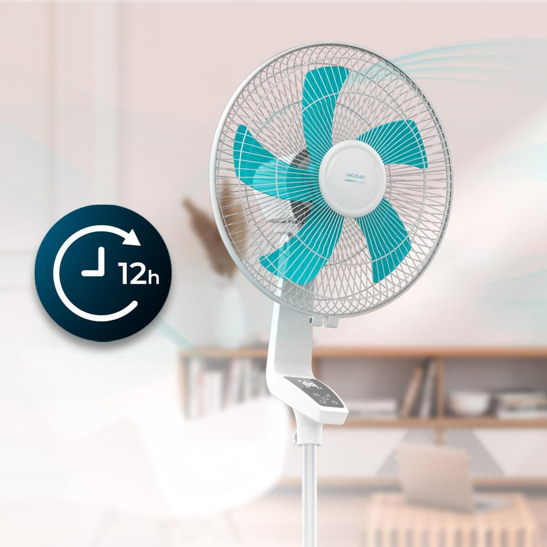 Cecotec Standventilator EnergySilence 620 Flow Control 50 W, 16 Zoll Durchmesser, 5 Flügel, 12-Stund