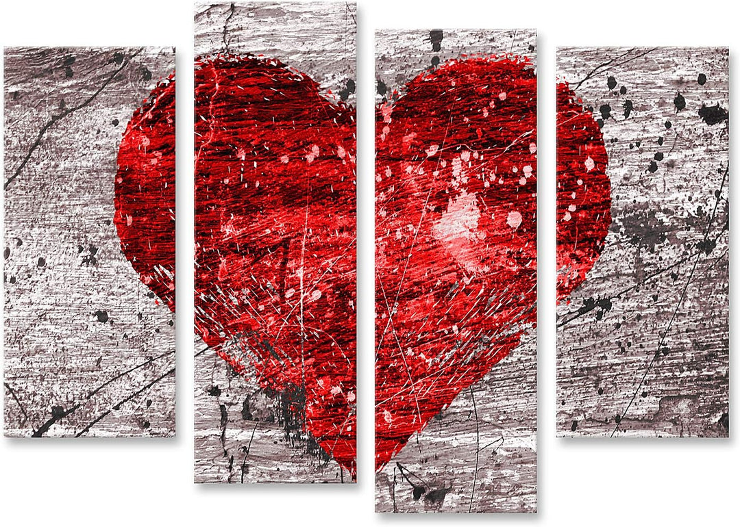 islandburner Bild auf Leinwand Grunge Hintergrund Mit Abstraktem Herz Bilder Wandbilder Poster Leinw