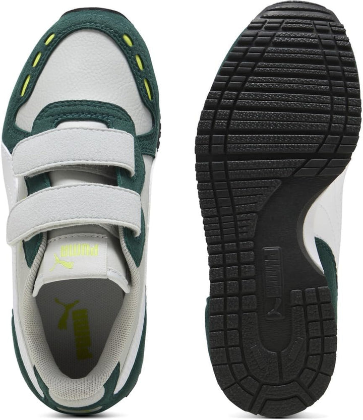 PUMA Unisex Kinder Cabana Racer Sl 20 V Ps Sneaker 28 EU Cool Light Gray Puma White Dark Myrtle Lime