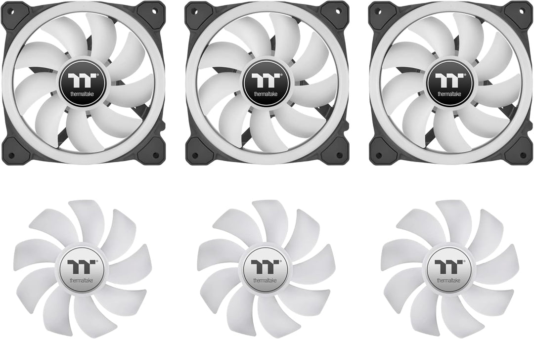 Thermaltake Swafan 12 RGB Lüfter | TT Premium 3er Pack | 120 mm |wechselbare Lüfterblätter, schwarz