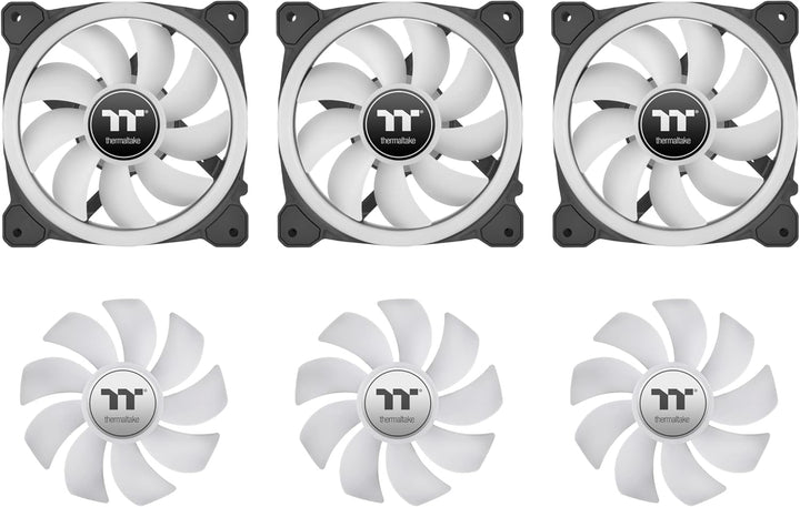 Thermaltake Swafan 12 RGB Lüfter | TT Premium 3er Pack | 120 mm |wechselbare Lüfterblätter, schwarz