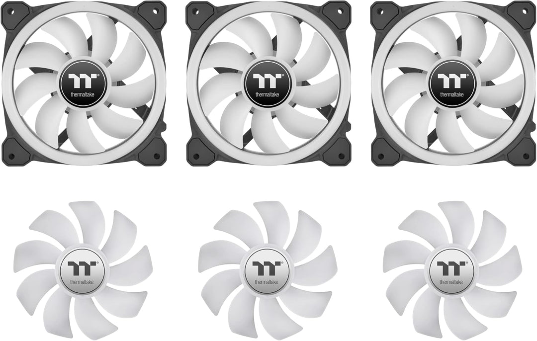Thermaltake Swafan 12 RGB Lüfter | TT Premium 3er Pack | 120 mm |wechselbare Lüfterblätter, schwarz