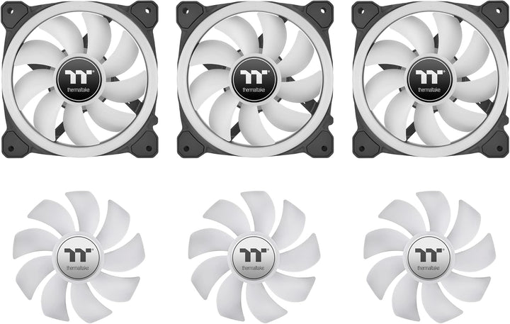 Thermaltake Swafan 12 RGB Lüfter | TT Premium 3er Pack | 120 mm |wechselbare Lüfterblätter, schwarz
