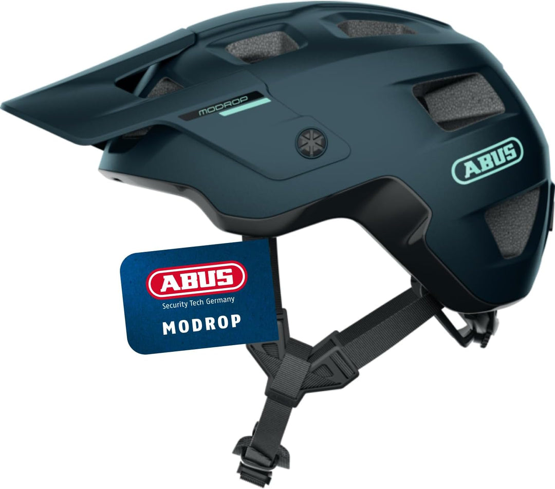 ABUS MTB-Helm MoDrop - robuster Fahrradhelm mit guter Belüftung für Mountainbiker - individuelle Pas