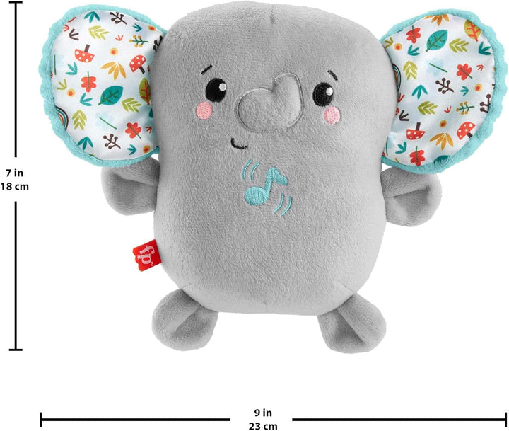 FISHER-PRICE Schlummer Elefant-Spieluhr - Plüschelefant mit beruhigender Vibration, bis zu 10 Minute