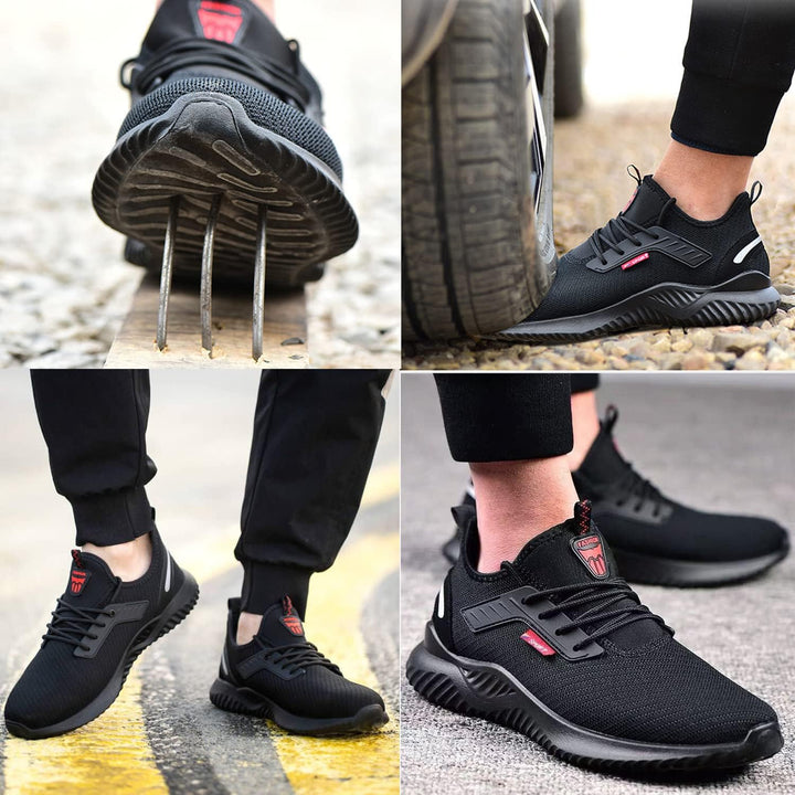 Calish Sicherheitsschuhe Herren Damen Arbeitsschuhe Leicht Stahlkappenschuhe Sportlich rutschfeste A