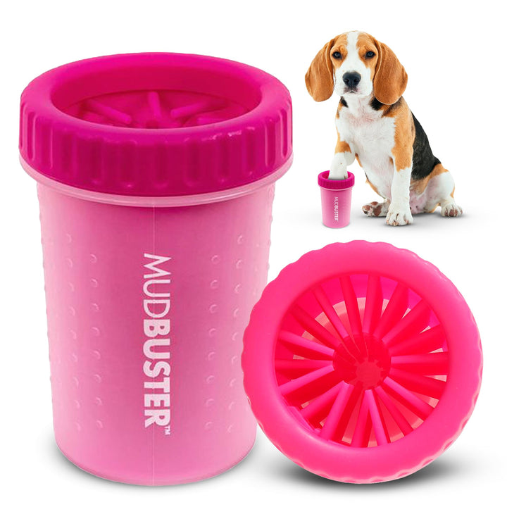 Dexas MudBuster tragbarer Hundepfotenreiniger, Grösse M, pink, PW710233 rose Medium, rose Medium